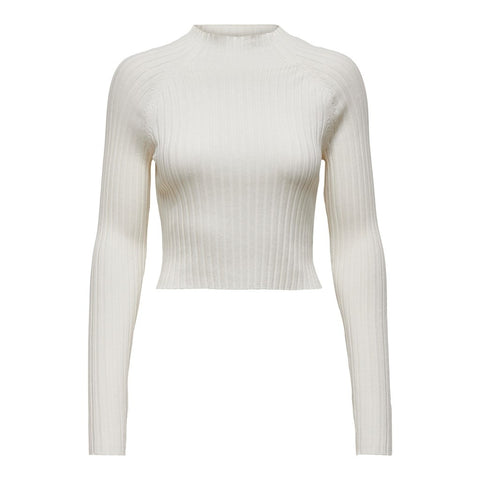 Only: Ella Long-Sleeve Cropped Pullover Knit