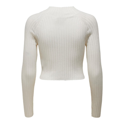 Only: Ella Long-Sleeve Cropped Pullover Knit
