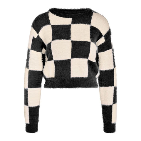 Noisy May: L/S Check Knit Top