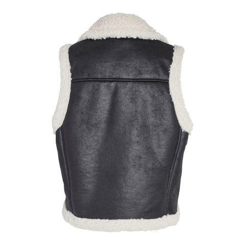 Noisy May: Sleeveless Shearling PU Vest