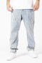 WLKN : Distressed Logo Loose Fit Denim Pants