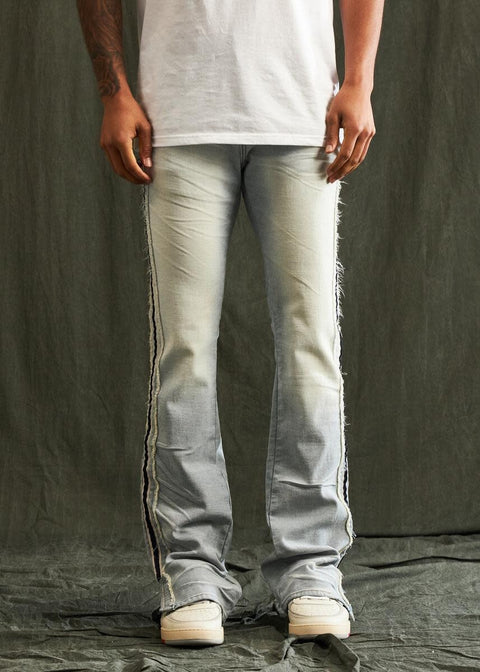 Embellish: Ross Side Stripes Details Flare Denim