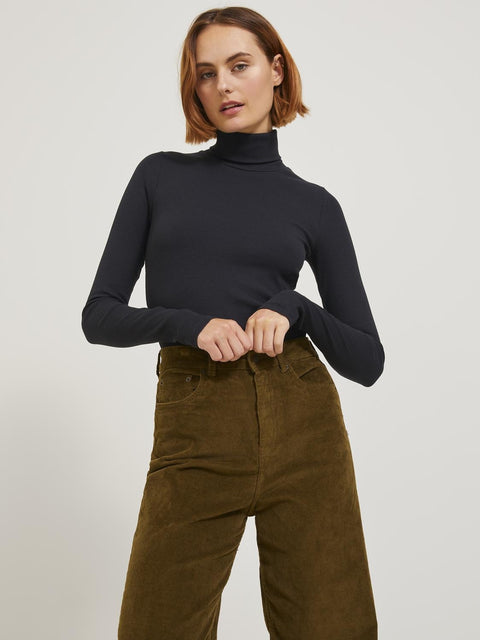 JJXX: Fan Long Sleeve Ribbed Turtle Neck