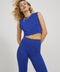 JJXX : Slim Sleeveless Crop Tee - Blue