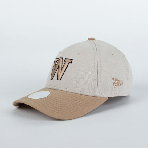 New Era : 940 Women WLKN Varsity Logo 2Tone Cap - Stone/Camel