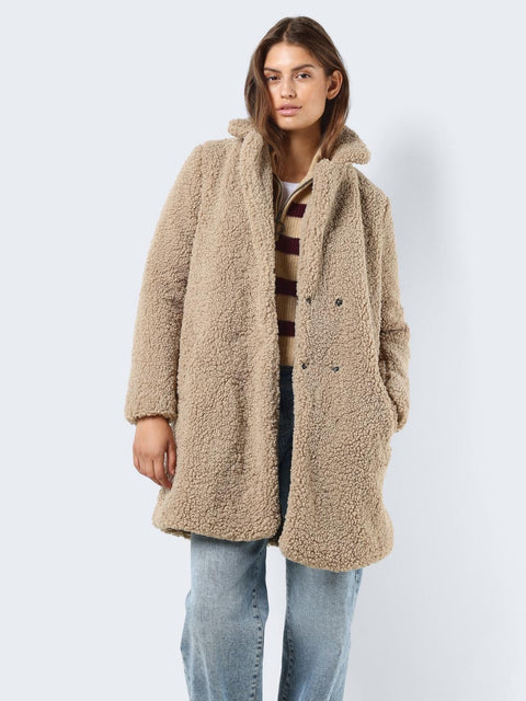 Noisy May: Mid-thigh Sherpa Jacket