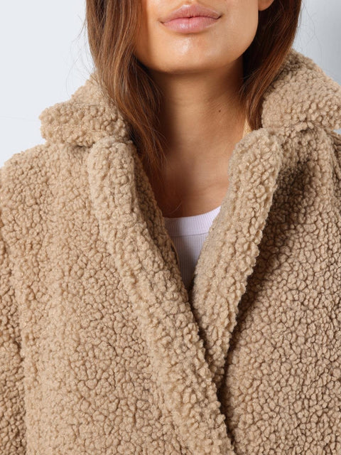Noisy May: Mid-thigh Sherpa Jacket