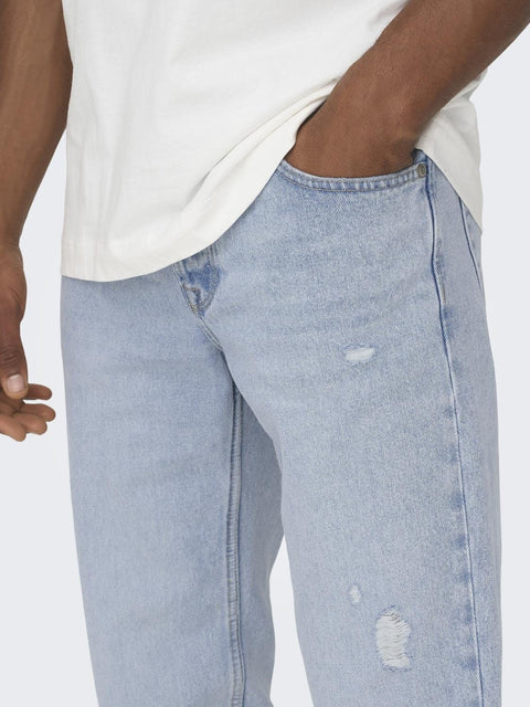 Only & Sons: Edge Loose Fit Destroy Denim