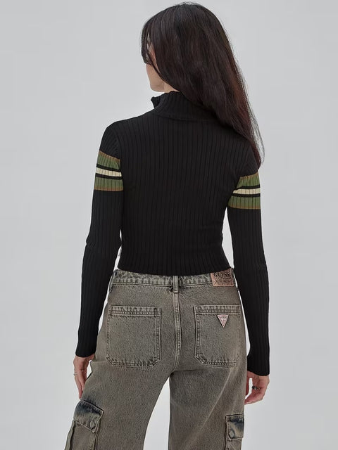 Guess: Chest Stripe Full Zip Top