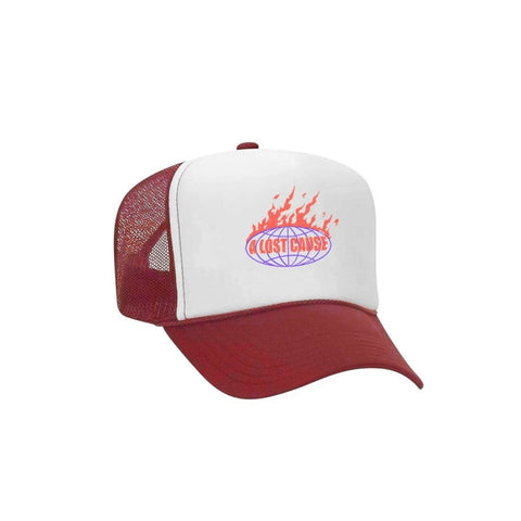 A Lost Cause : Burning Trucker Cap - Red