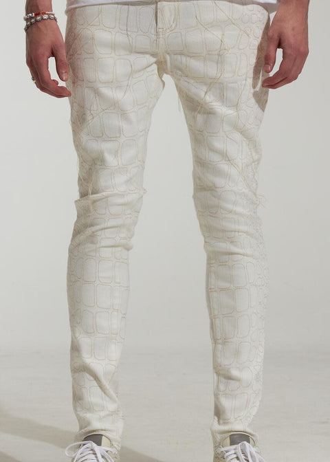 Embellish : Bonham All Over Print Denim
