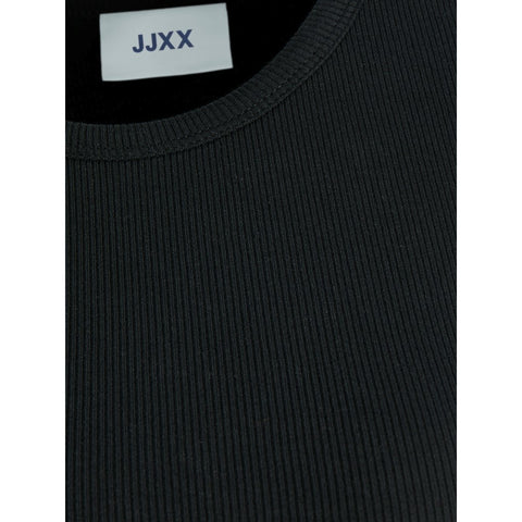 JJXX : Feline Long Sleeve Rib Tee - Black