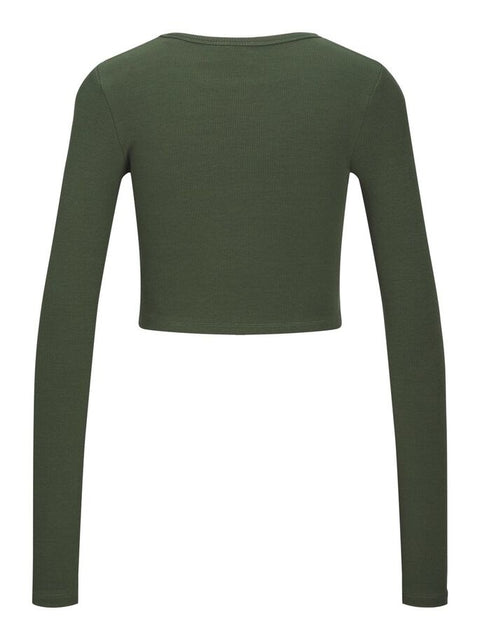 JJXX : Feline Long Sleeve Rib Tee