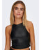 Only : Faux Leather SL Top