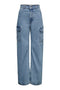 Only : Highwaist Wide Cargo Denim