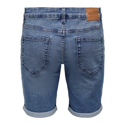 Only & Sons : Regular Fit Shorts - Medium blue