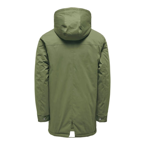 Only & Sons : Alexander Parka Coat - Olive