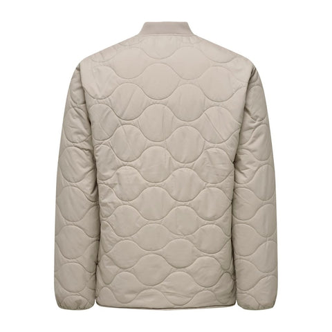 Only & Sons : Art Quilted Jacket - Silver Lining