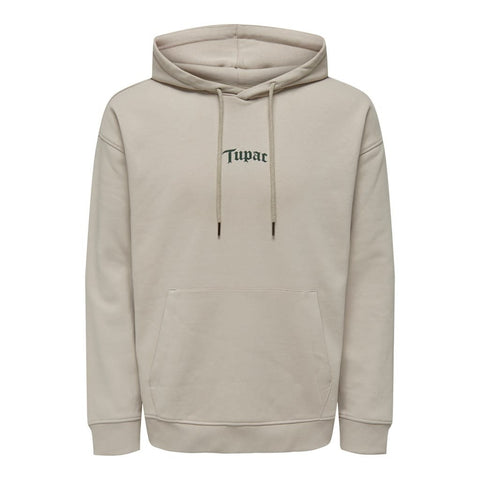 Only & Sons : Tupac Relax Hoodie - Silver