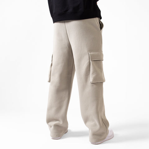 WLKN : Tonal Wide Leg Cargo Sweatpants
