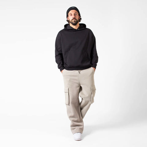 WLKN: Tonal Wide Leg Cargo Sweatpants