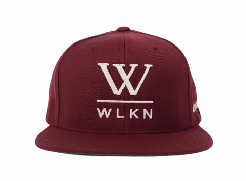 WLKN : Basic Signature Logo Snapback Burgundy