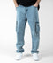 WLKN : Cargo Baggy Fit Denim Pants