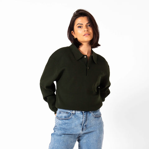 WLKN : Club Knitted Long Sleeves Polo