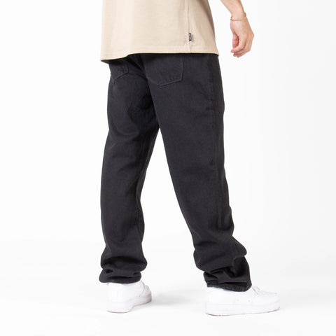 WLKN : Distressed Logo Loose Fit Denim Pants