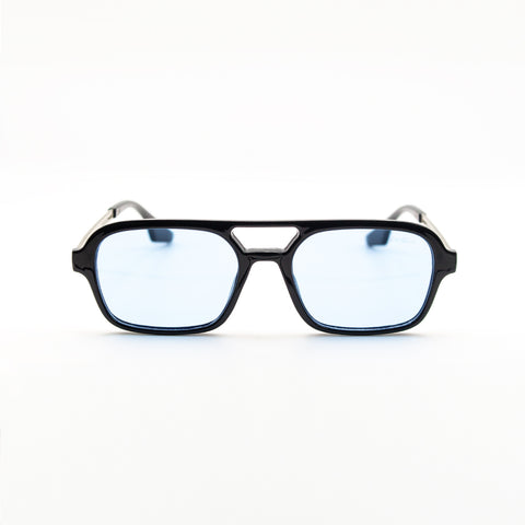 WLKN : Hartley Square Colored Lenses Sunglasses - Blue
