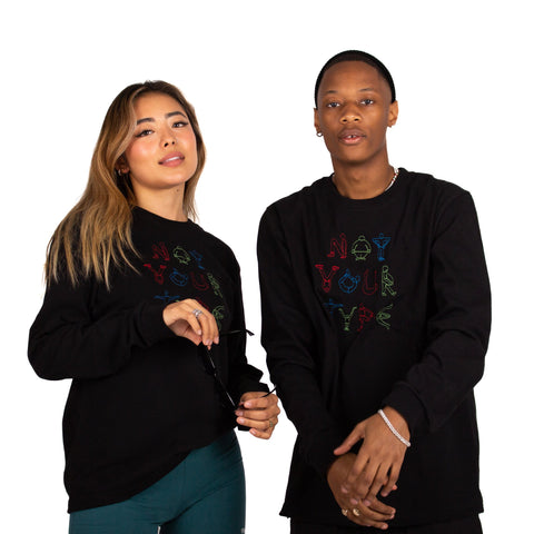 Not Your Type : Everybody Long Sleeve T-Shirt-Black