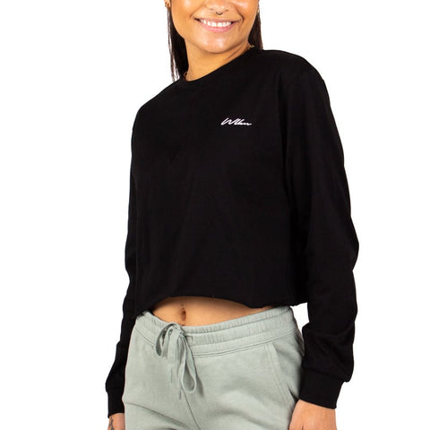 WLKN : Script Cropped Long Sleeves