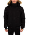 UCXX : Faux Fur Collar All Black Winter Coat