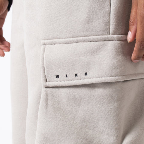 WLKN : Tonal Wide Leg Cargo Sweatpants