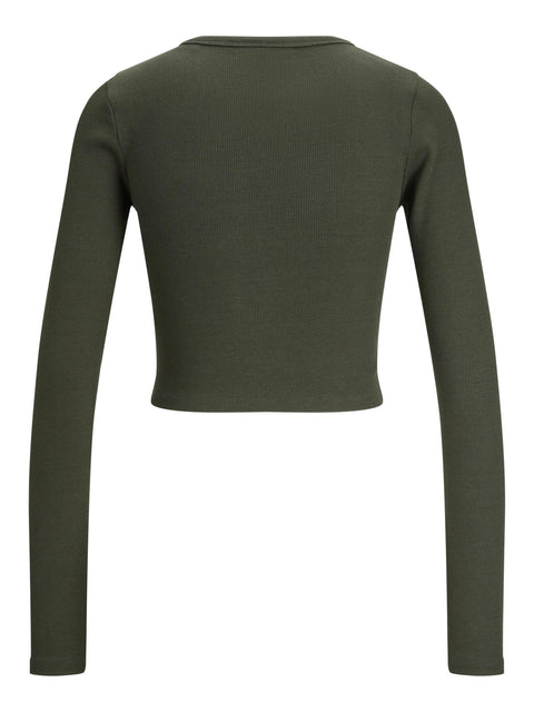 JJXX : Feline Long Sleeve Rib Tee