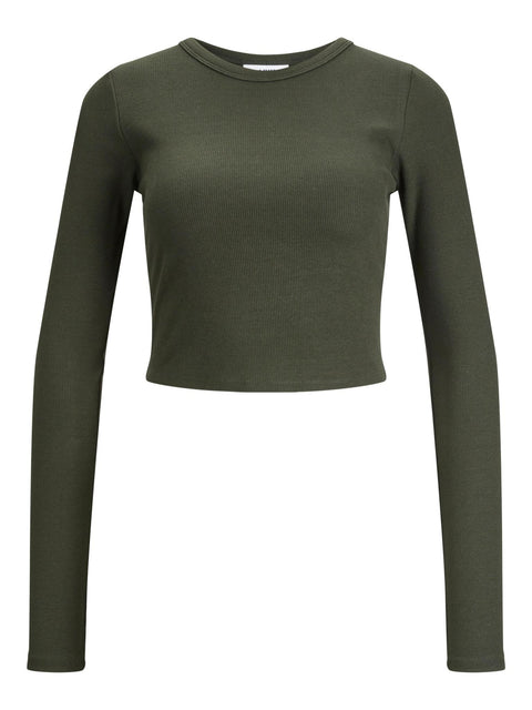 JJXX : Feline Long Sleeve Rib Tee