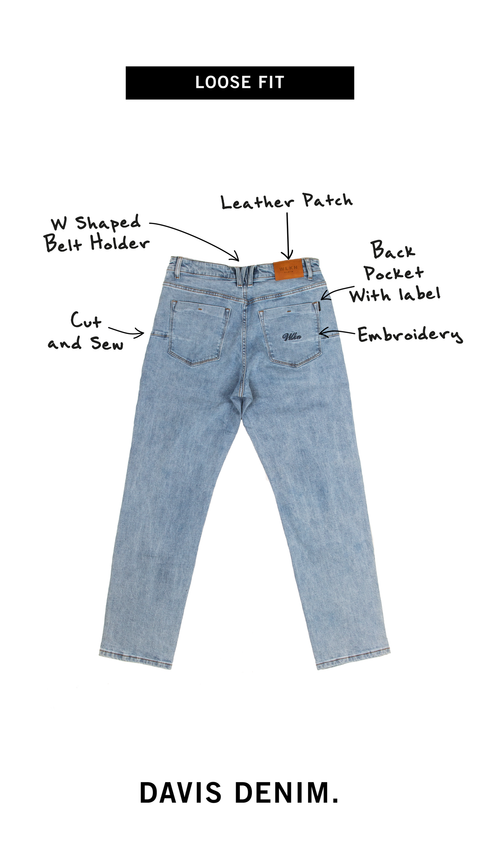 WLKN : Davis Loose Fit Denim Pants