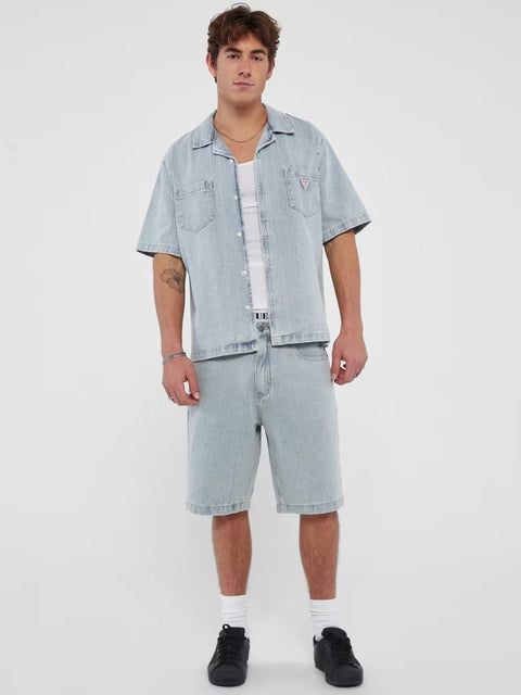 Guess : Herringbone Denim Shirt