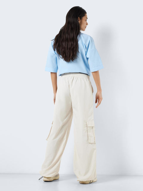 Noisy May : Parachute Cargo Pants - Cream