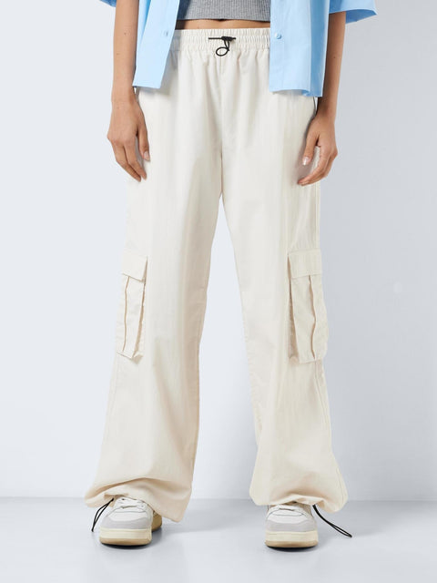 Noisy May : Parachute Cargo Pants - Cream