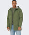 Only & Sons : Alexander Parka Coat - Olive
