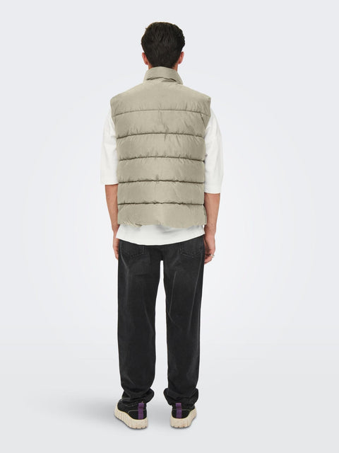 Only & Sons : Melvin Life Puffer Vest - Vintage
