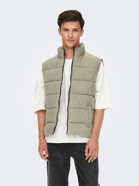 Only & Sons : Melvin Life Puffer Vest - Vintage