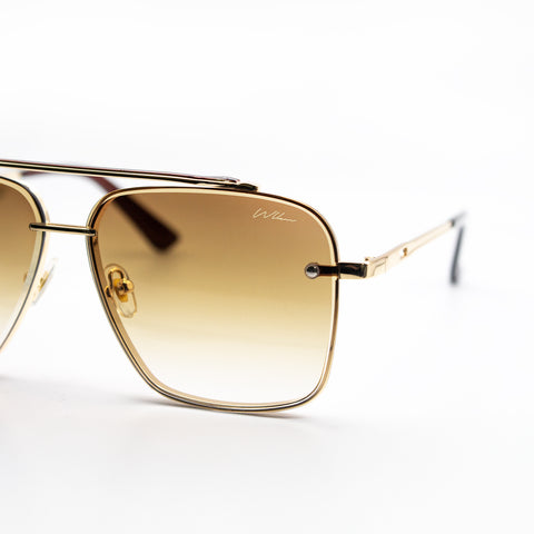 WLKN : Optima Sunglasses Gold Brown O/S