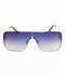 WLKN : Rex Square Rimless Sunglasses - Blue/Yellow