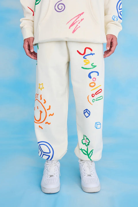 Stay Cool nyc : Scribble Matching Set Sweatpants