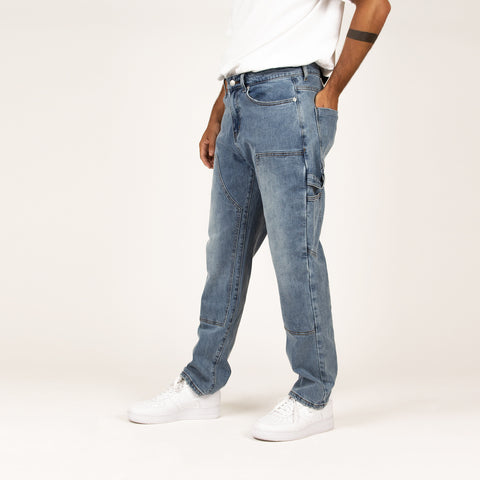 WLKN : Carpenter Loose Fit Denim Pants